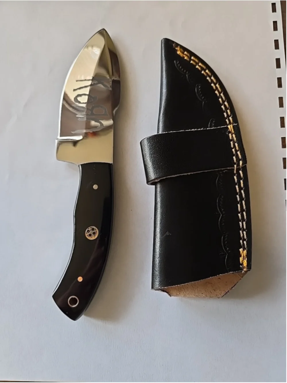 Custom Handmade USA Fixed Blade Knife With KORN Etched In Blade 8